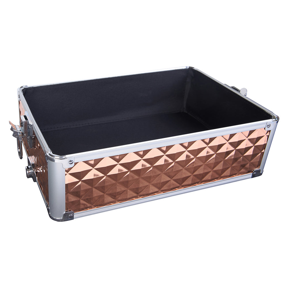 Trolley Makeup 4in1 Valigetta Oro Trucco Estetista Beauty Case Ruote Staccabili