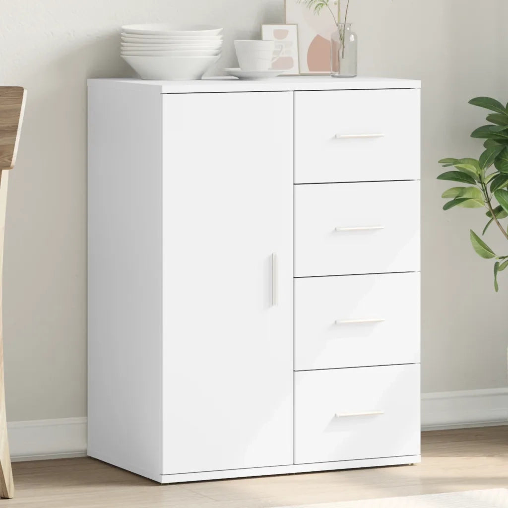 Credenza | Madia | Buffet da pranzo | Armadio da pranzo Bianca 59x39x80 cm in Legno Multistrato