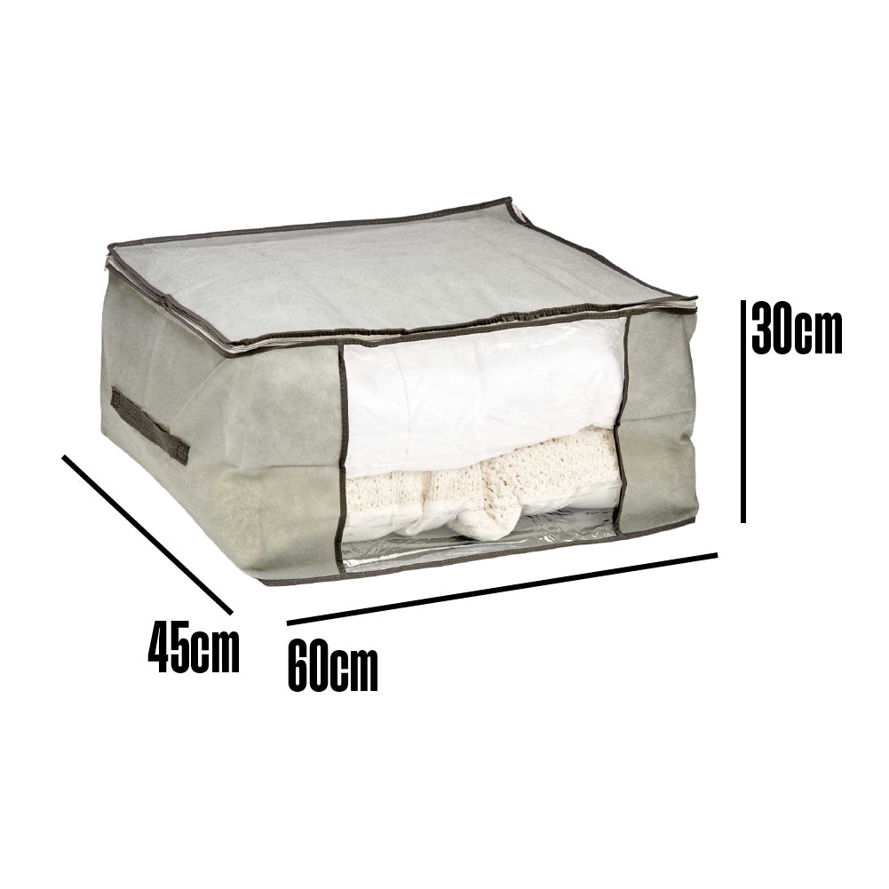 Scatole Kit 4pz Contenitori Indumenti Piumoni Vestiti Organizer Armadio 60x45x30