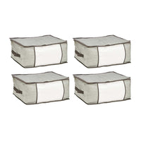 Scatole Kit 4pz Contenitori Indumenti Piumoni Vestiti Organizer Armadio 45X30X20