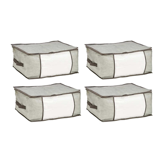 Scatole Kit 4pz Contenitori Indumenti Piumoni Vestiti Organizer Armadio 45X30X20