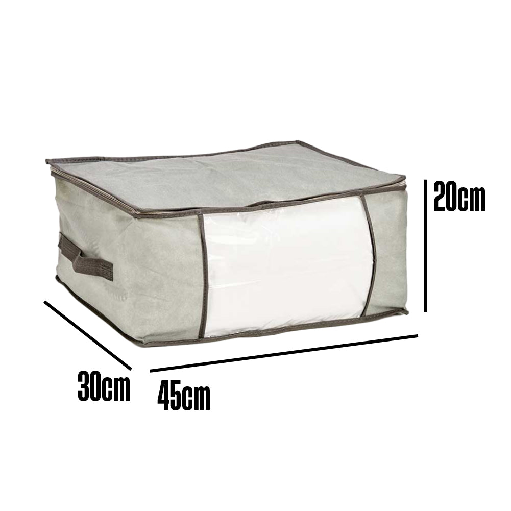 Scatole Kit 4pz Contenitori Indumenti Piumoni Vestiti Organizer Armadio 45X30X20
