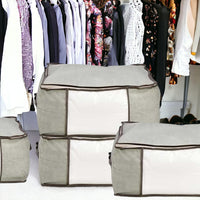 Scatole Kit 4pz Contenitori Indumenti Piumoni Vestiti Organizer Armadio 45X30X20