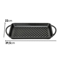 Bistecchiera in Ghisa  2 Manici Antiaderente Tutti i PianiCottura 39.5/33 X 22cm