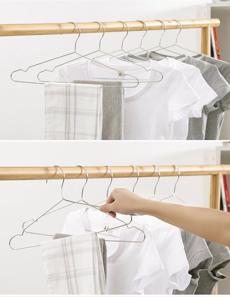 Grucce 36pz Appendiabiti in Acciaio Pesante Salvaspazio Resistenti Giacche Vestiti Pantaloni