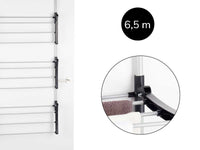 Stendino Pieghevole 3Piani in metallo Zincato e Plastica Stendino per Termosifone Dietro Porta Silver e Nero