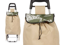 Carrello Porta Spesa Metallo Zincato Maniglia 2 Ruote Capacità borsa 33L