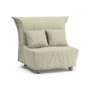 Poltroncina Andreou, Poltrona Sfoderabile Made in Italy, 85x90x85h cm Beige