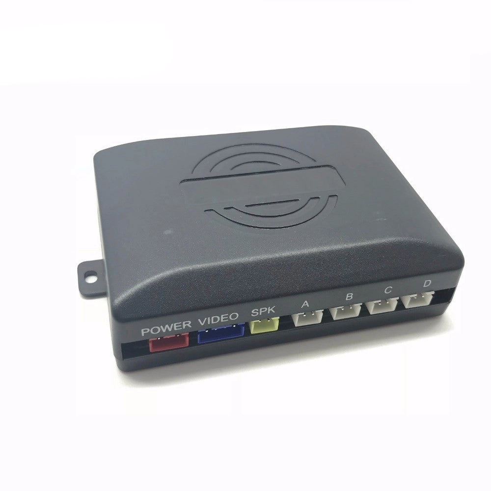 Trade Shop - Kit Parcheggio Auto 4 Sensori Neri Telecamera Retromarcia Specchietto Monitor -