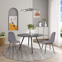Sedia Poltroncina in Velluto Set 4pz Sedie per Sala da Pranzo Ristorante Grigio
