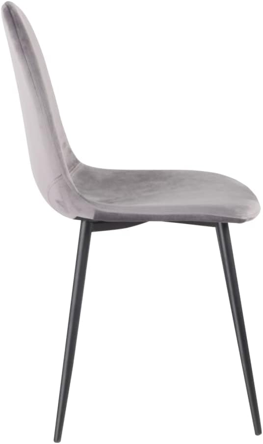 Sedia Poltroncina in Velluto Set 4pz Sedie per Sala da Pranzo Ristorante Grigio