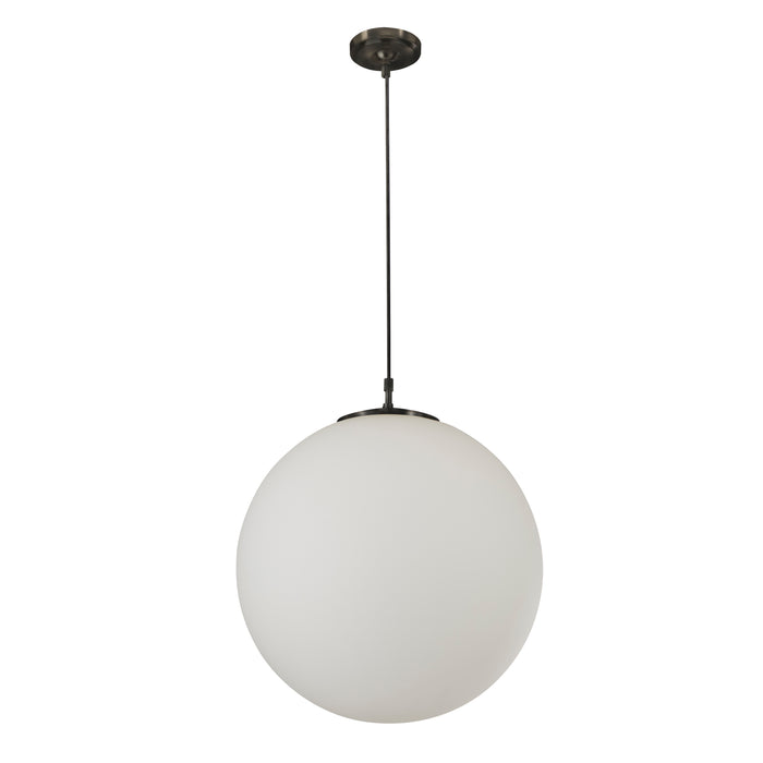 Sospensione Contemporanea Atomo Acciaio Nero 1 Luce E27 D30Cm