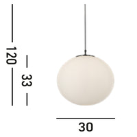 Sospensione Contemporanea Atomo Acciaio Nero 1 Luce E27 D30Cm