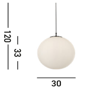 Sospensione Contemporanea Atomo Acciaio Nero 1 Luce E27 D30Cm