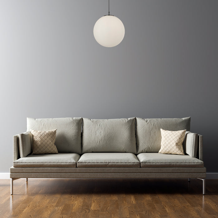 Sospensione Contemporanea Atomo Acciaio Nero 1 Luce E27 D30Cm