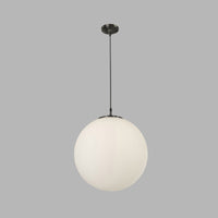 Sospensione Contemporanea Atomo Acciaio Nero 1 Luce E27 D30Cm