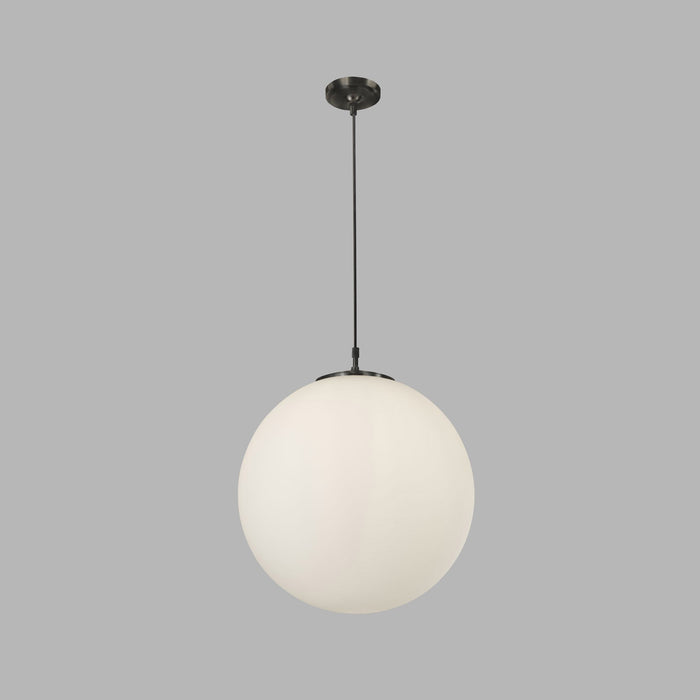 Sospensione Contemporanea Atomo Acciaio Nero 1 Luce E27 D30Cm