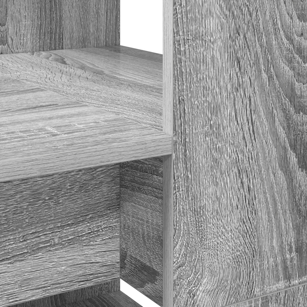 Scrivania con Spazio di Archiviazione Grigia Sonoma 113x54x120 cm Legno Ingegnerizzato