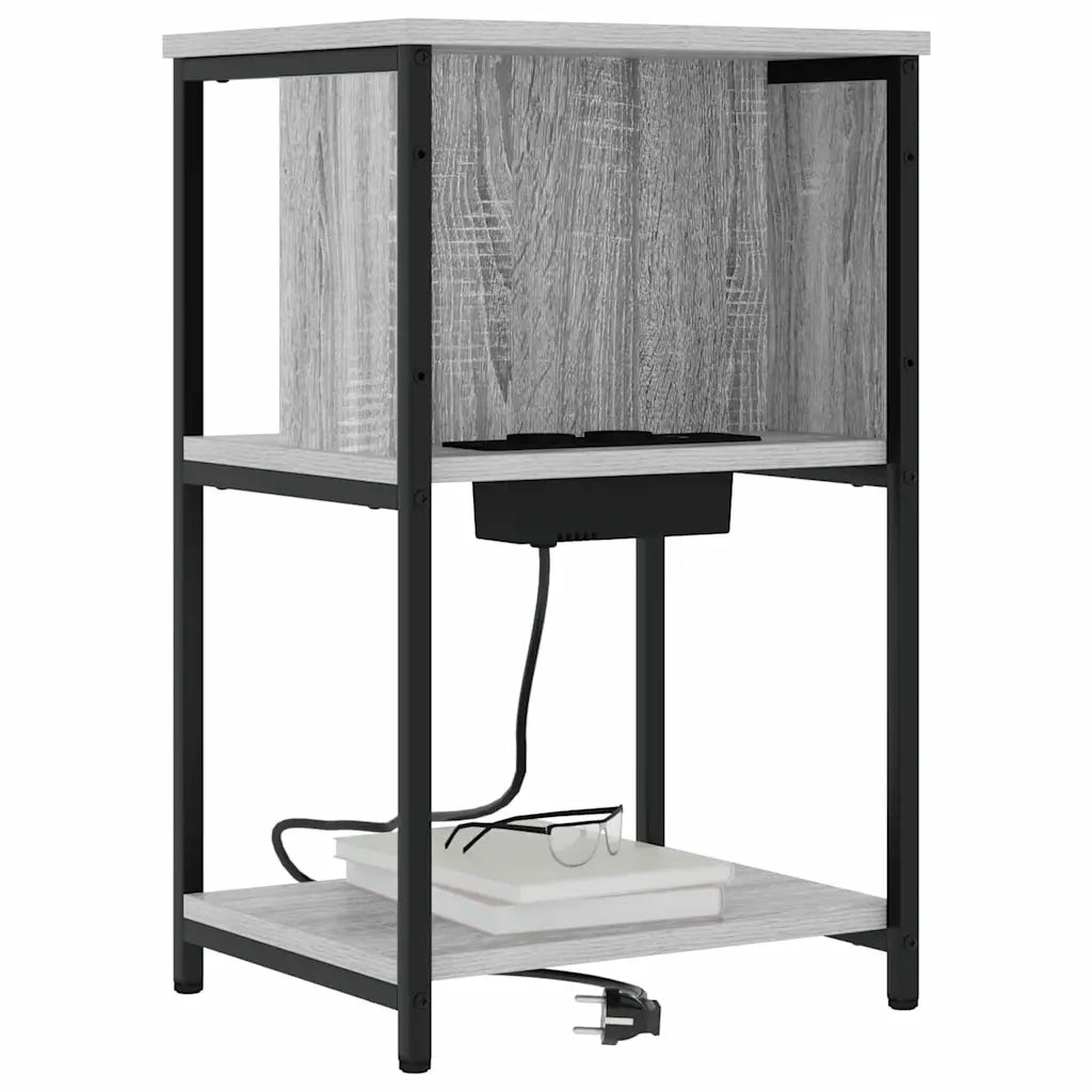 Armadio da Notte Grigio Sonoma 38 x 31 x 61 cm 859456