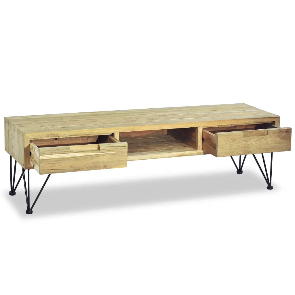 Mobile TV | Armadietto TV | Mobile Porta TV 120x35x35 cm in Legno Massello di Teak