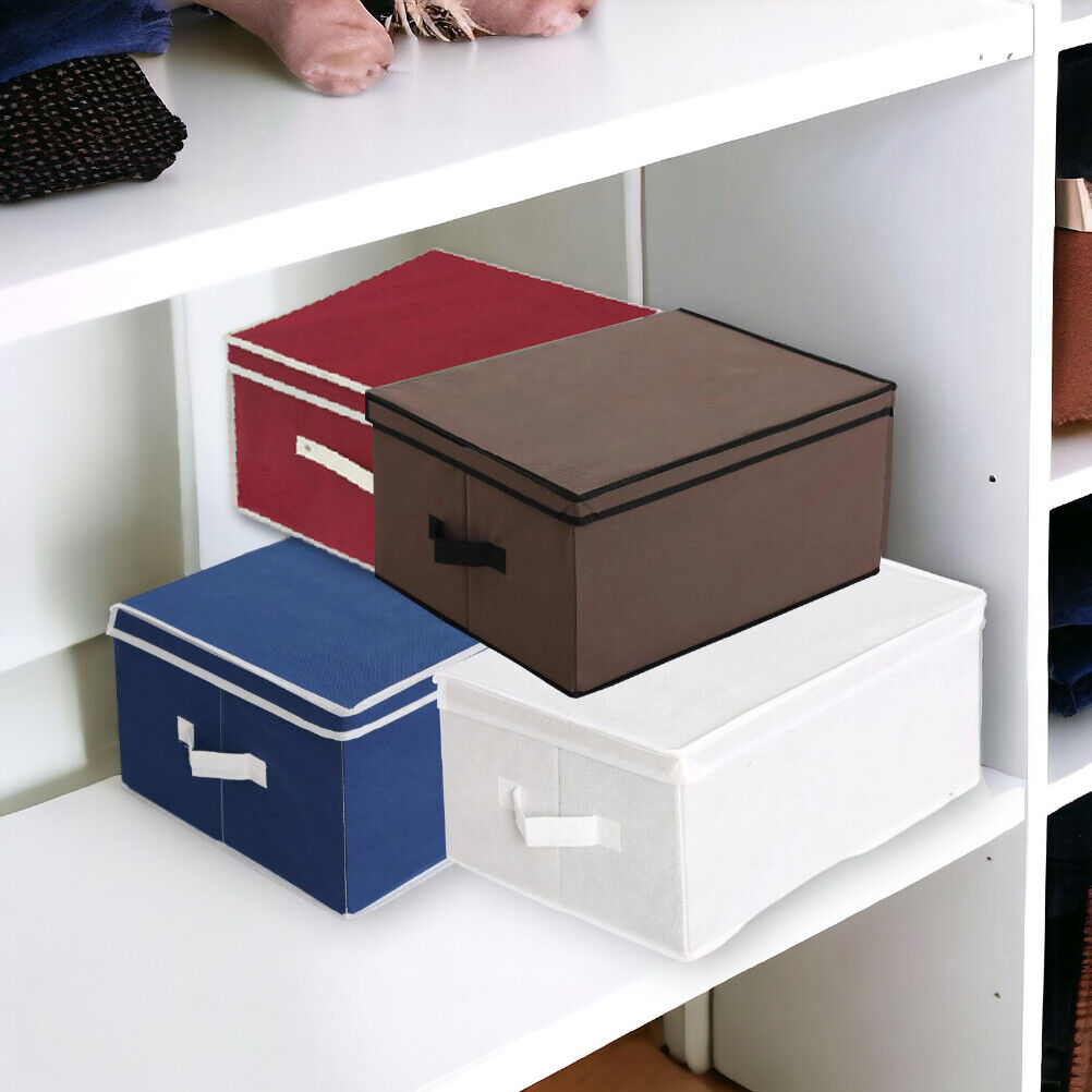 Scatole per il Cambio Stagione KIT 4pz in TNT Salvaspazio Pieghevole 50x40 H25cm