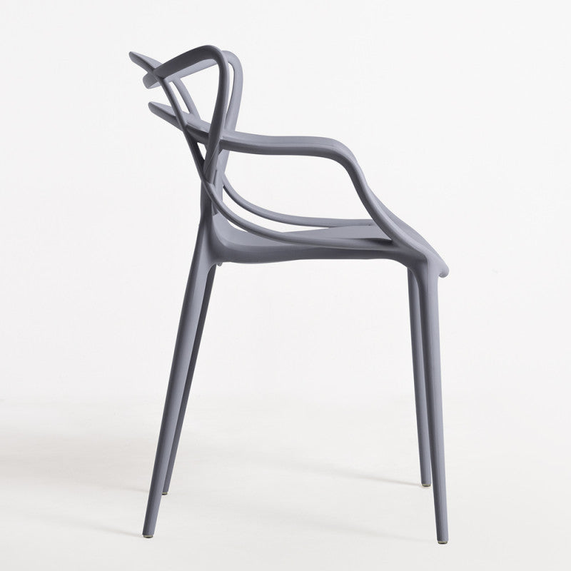 6 Sedie Design Firenze Grigia in Polipropilene - La Dea Sedia