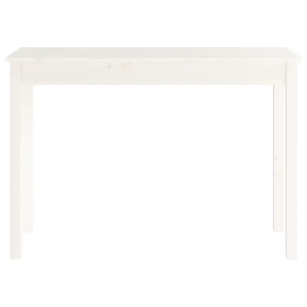 Tavolo Consolle Bianco 110x40x75 cm in Legno Massello di Pino cod mxl 15041