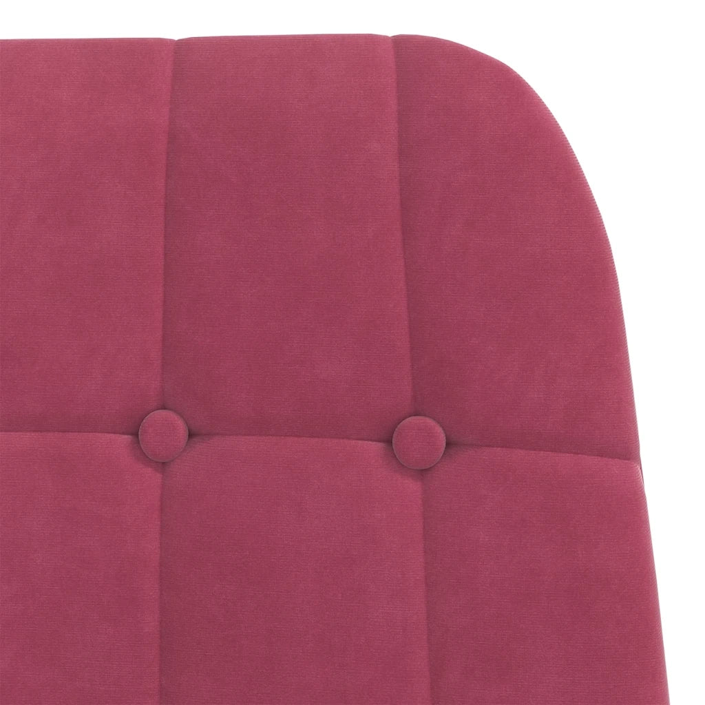 Poltrona Relax con Poggiapiedi Rosso Vino in Velluto 3315143