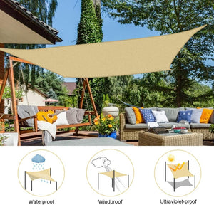 Tenda Ombrellone Antiriflesso, Vela Ombreggiante Anti UV 3 x 3 mt Beige