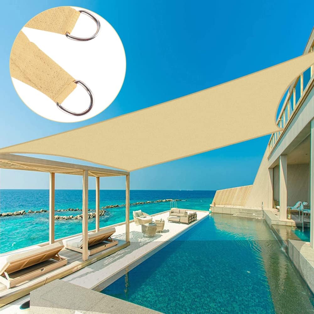 Tenda Ombrellone Antiriflesso, Vela Ombreggiante Anti UV 3 x 3 mt Beige