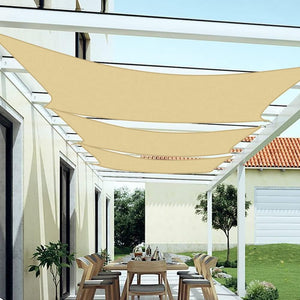 Tenda Ombrellone Antiriflesso, Vela Ombreggiante Anti UV 3 x 3 mt Beige