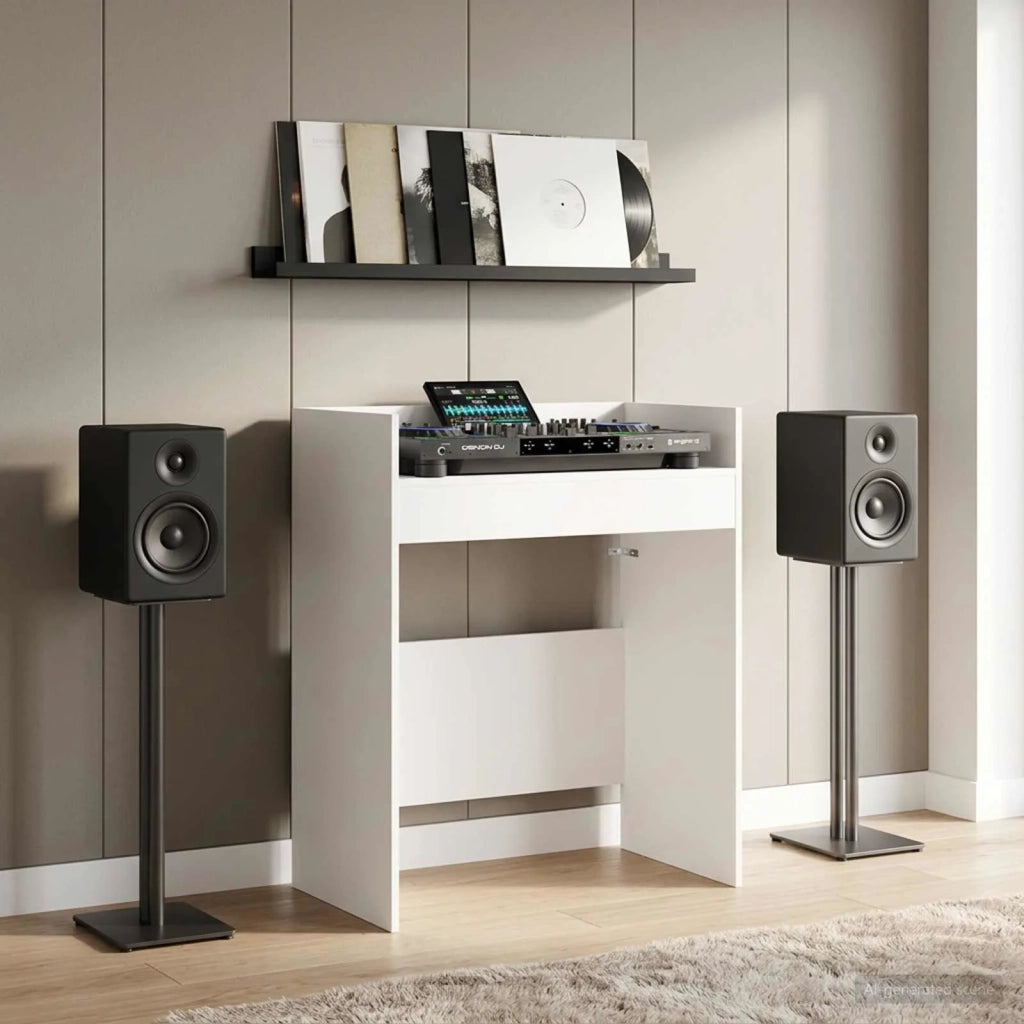 Tavolo DJ Bianco 62 x 45 x 102 cm Legno ingegnerizzato 8006756