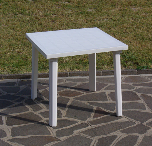 tavolo resina art. 59 cm. 80x80 bianco cod:ferx.6089