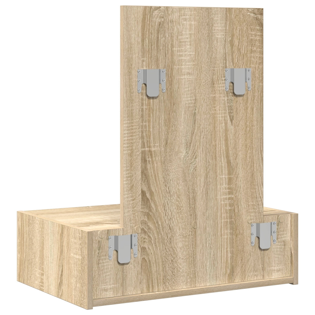 Specchiera a parete Rovere Sonoma 60x40x70 cm