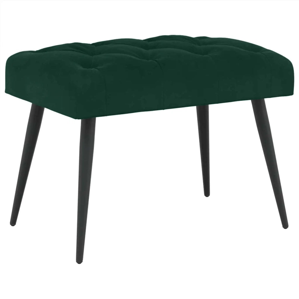 Panchina con bottoni imbottiti Verde Scuro 60 x 40 x 45 cm 42038545