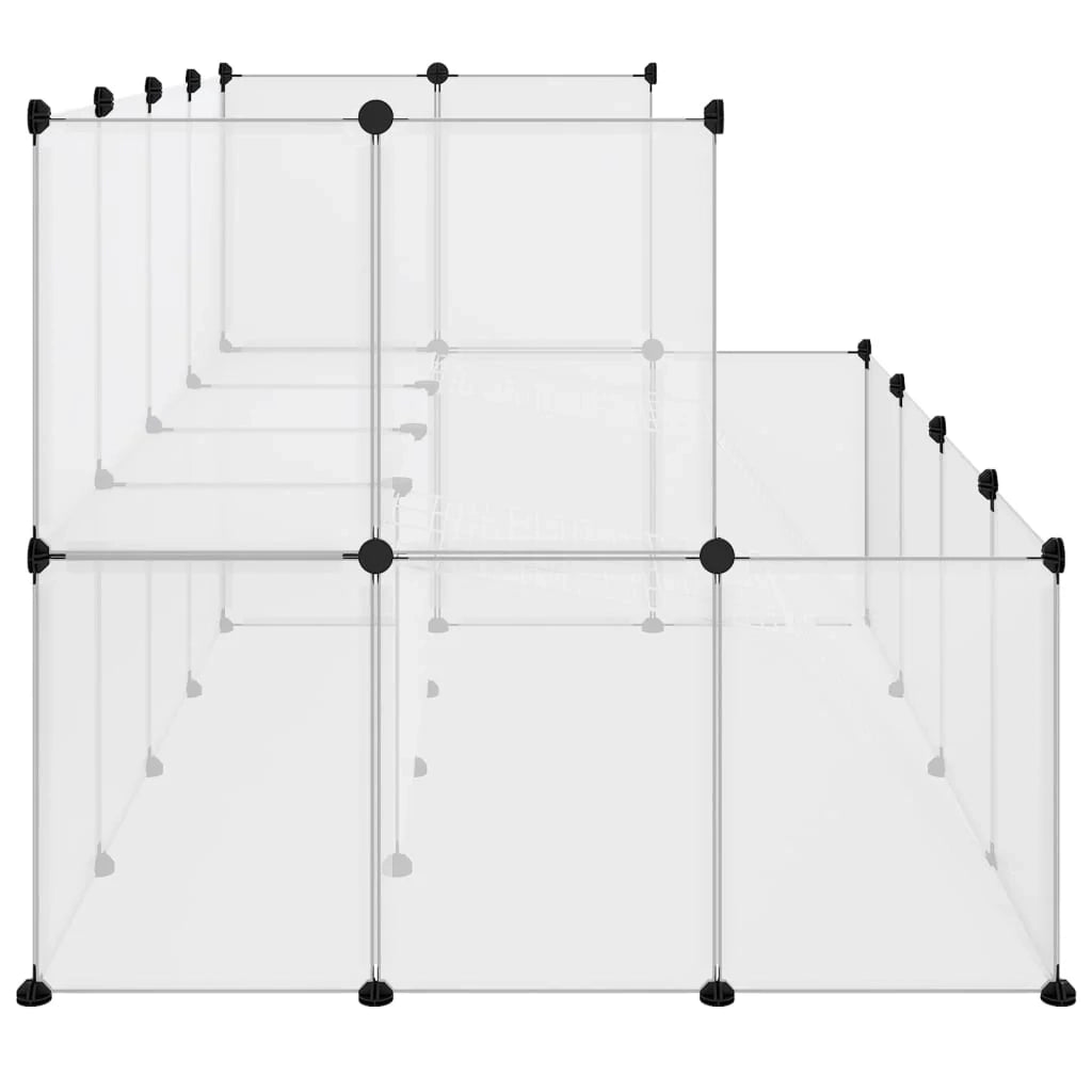 Gabbia trasparente per piccoli animali 143 x 107 x 93 cm PP e acciaio Trasparente 02_0041652
