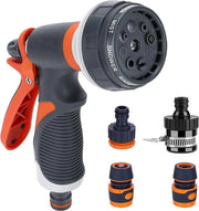 Annaffiante per Giardino, 8 Funzioni Sparatore per Tubo da Giardino, Doccia per Annaffiare, Sparatore per Mano Regolabile con Alta Pressione per Annaffiare Prato, Lavaggio Auto, Bagno di Animale, Pulizia Piazzale