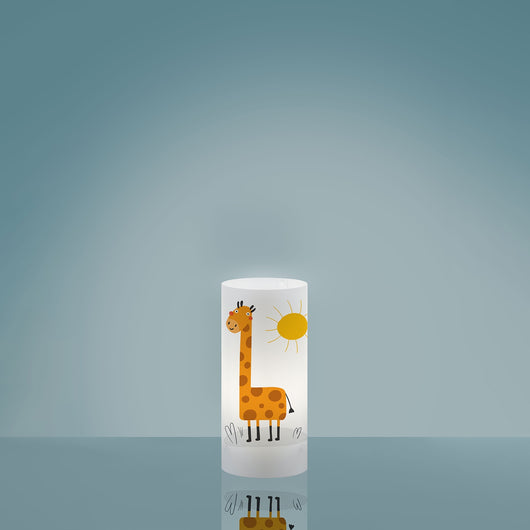 Lampada Da Scrivania Moderna Decokids Polilux ® Grafica Giraffa 1 Luce E27