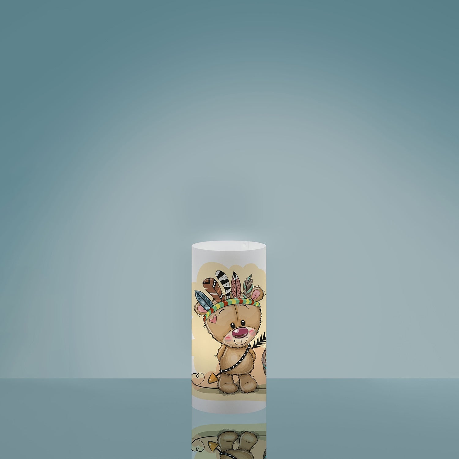 Lampada Da Scrivania Moderna Decokids Polilux ® Grafica Indiano 1 Luce E27