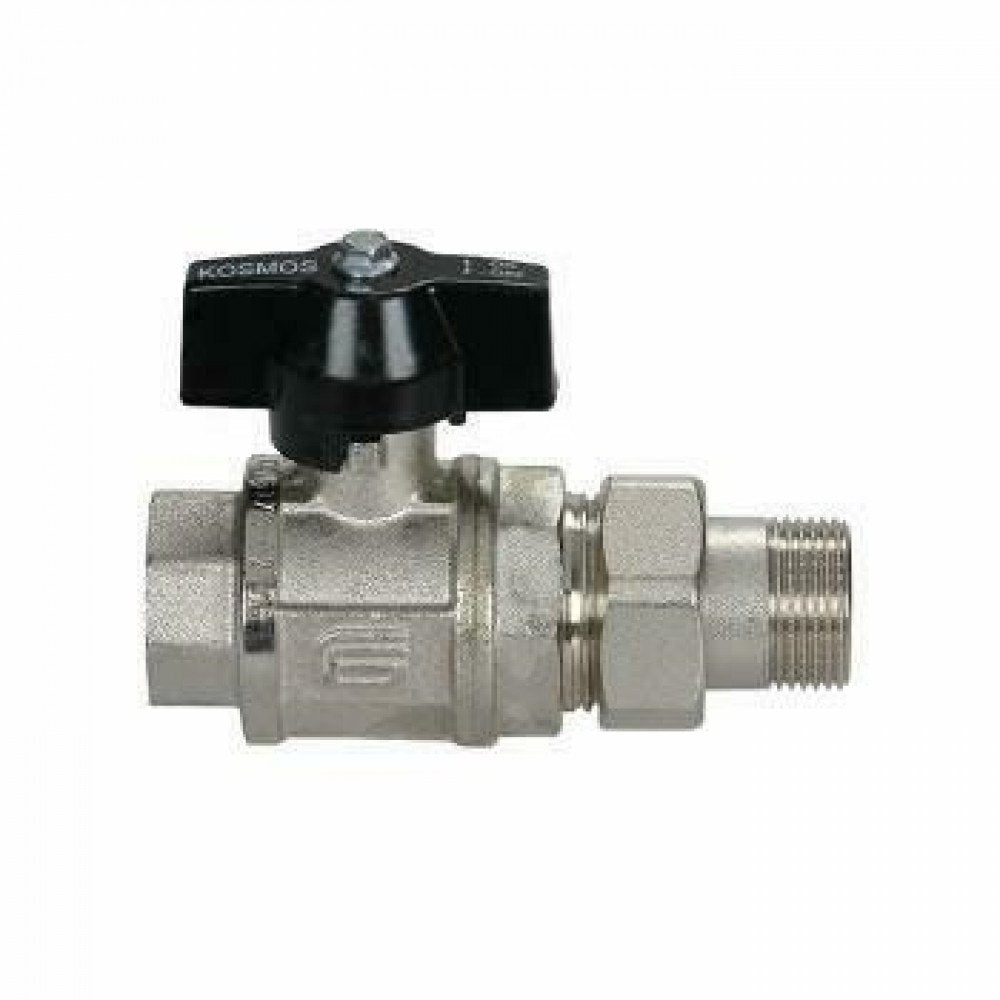 Valvola a farfalla con bocchetto ne m/f d.1-1/4