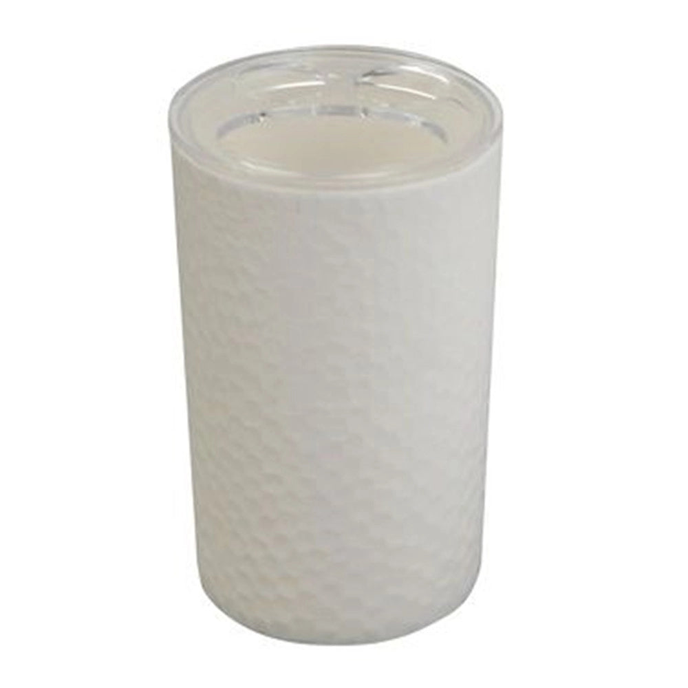 Trade Shop - Porta Spazzolini Bicchiere Accessorio Bagno Bianco 3 Fori Portaspazzolini 79778 -