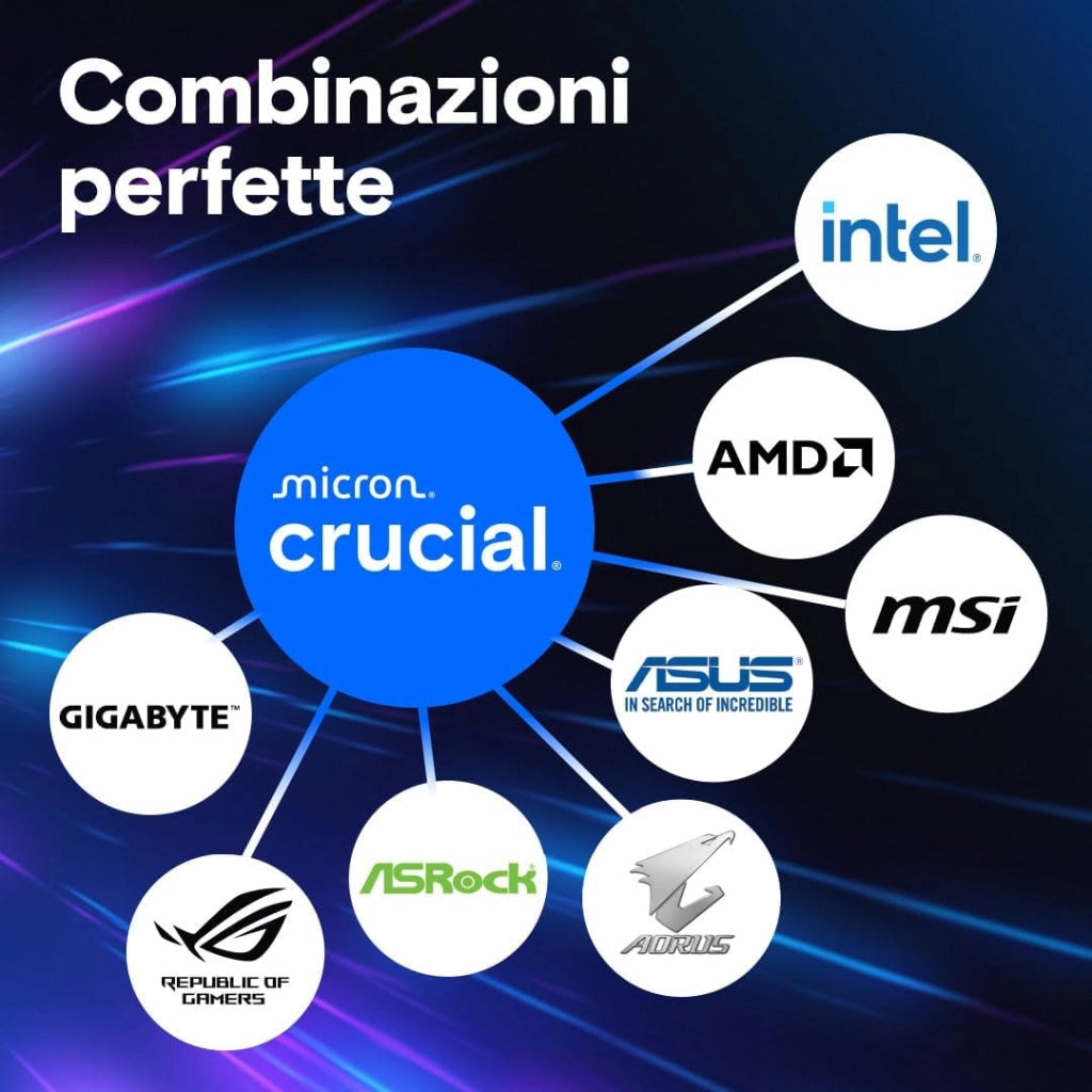 Pro RAM DDR5 32GB Kit (2x16GB) 6000MHz, Intel XMP 3.0 / AMD EXPO, Memoria PC RAM - CP2K16G60C48U5