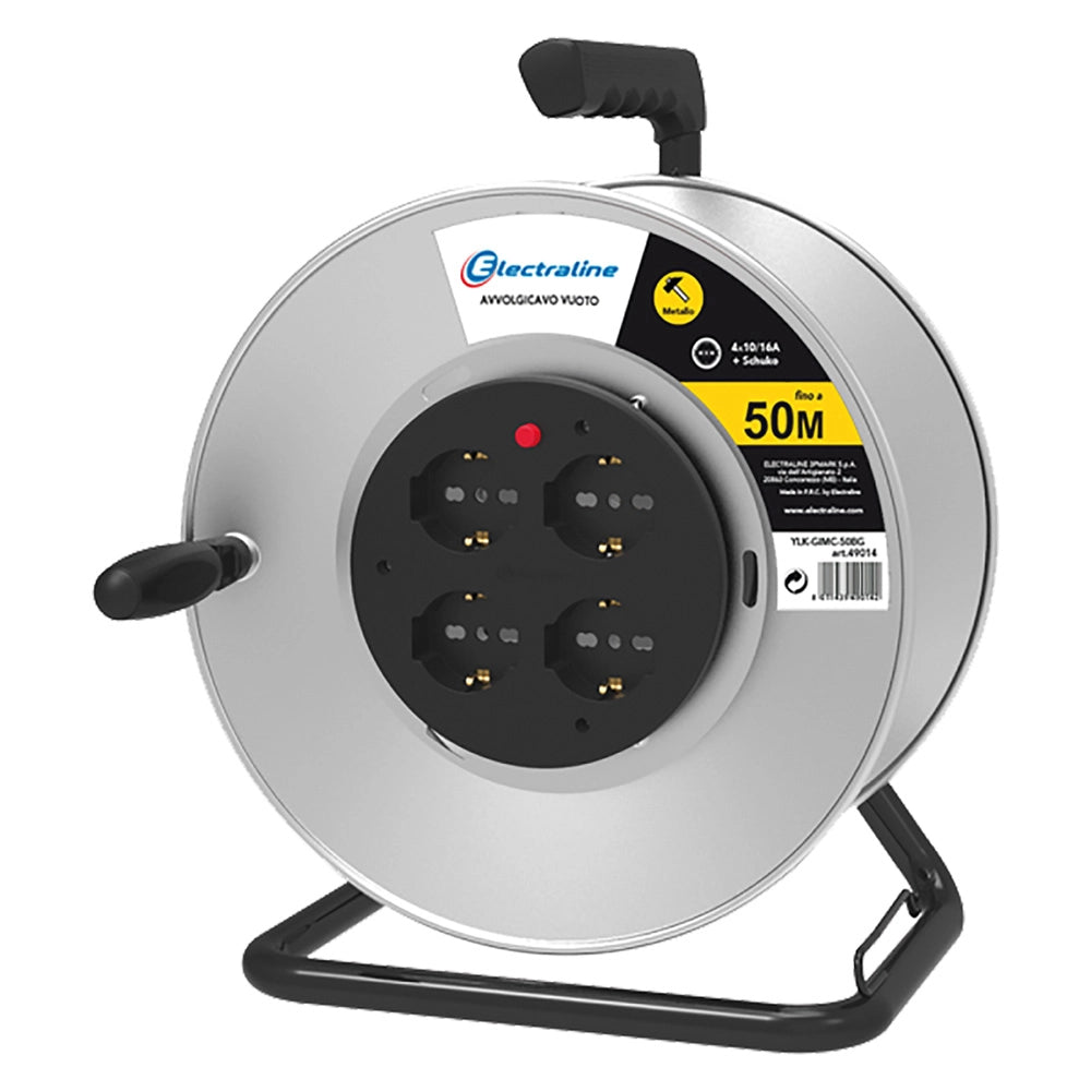 Rullo Avvolgicavo Capacità Avvolgimento 49014 Electraline 50 Mt