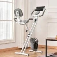 Bicicletta da Fitness Pieghevole con Schermo LCD, Nero
