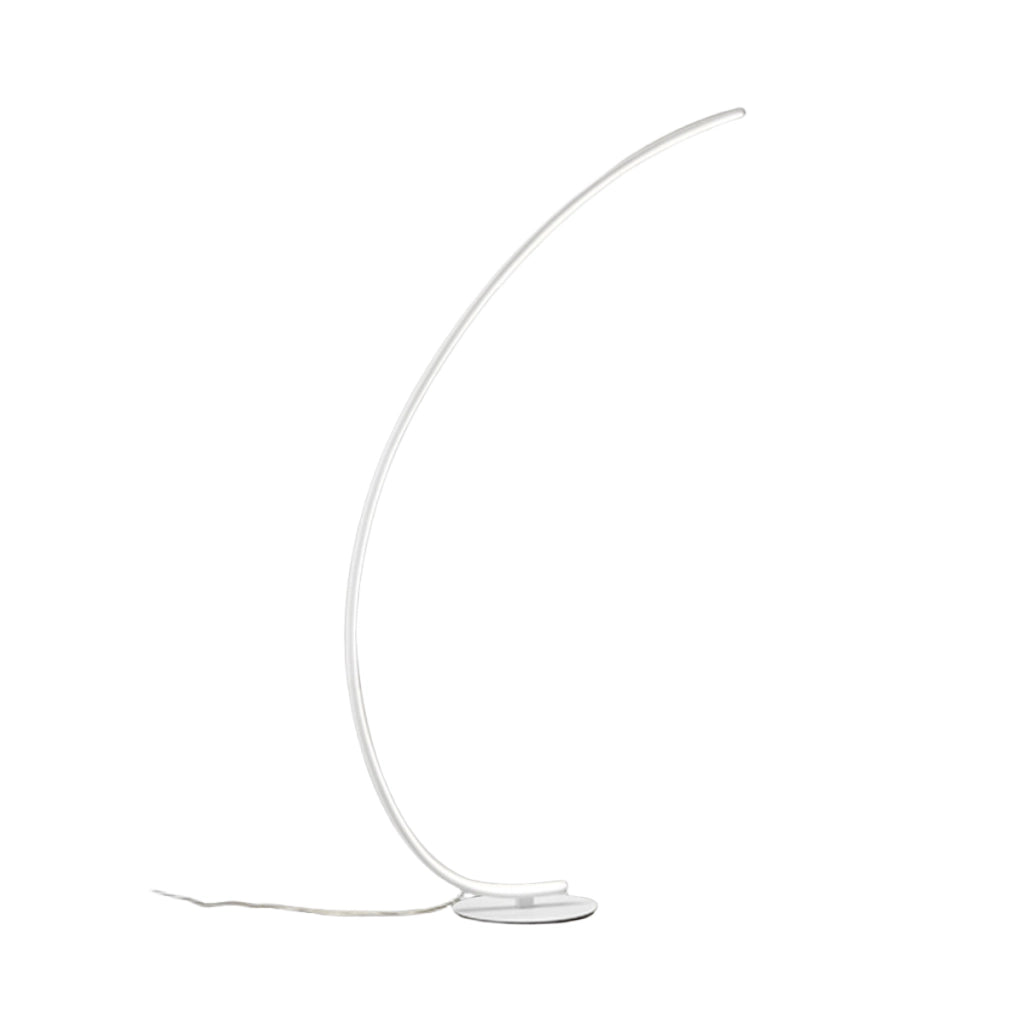 Lampada da terra IOLE P/T - Struttura in alluminio bianco, LED 30W 1450lm 3000K, Dimmerabile Push integrato - Design Minimalista Gealuce