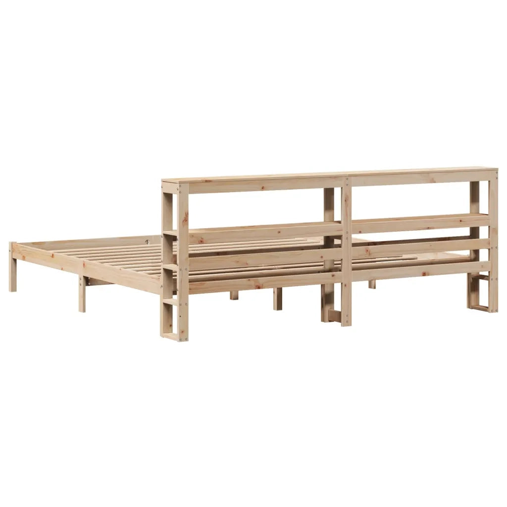 Letto senza Materasso-Struttura Letto 180x200 cm in Legno Massello di Pino 776852
