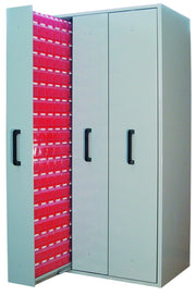 Armadio in metallo verniciato a 462 cassetti estraibili ad estrazione verticale cm. 110x74,5x212,5h