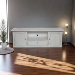 Mobile Porta tv Shabby chic bianco anticato 1 cassetto