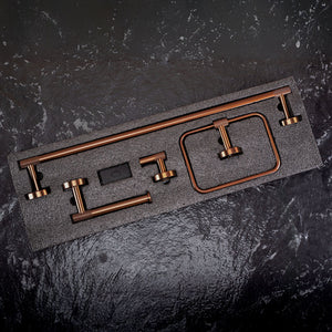 Set Accessori Da Bagno Grid Brush Copper 4 Pezzi