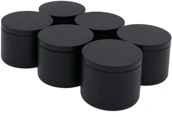 Set di 6 contenitori a forma di cilindro per erbe con chiusura rotativa in silicone, impermeabili in metallo per circa 100 g di polvere di erbe, dimensioni 6,2 x 8 cm (altezza, diametro)
